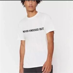 Spiritual Gangster Never Knocked Out White and Black Short Sleeve T-shirt